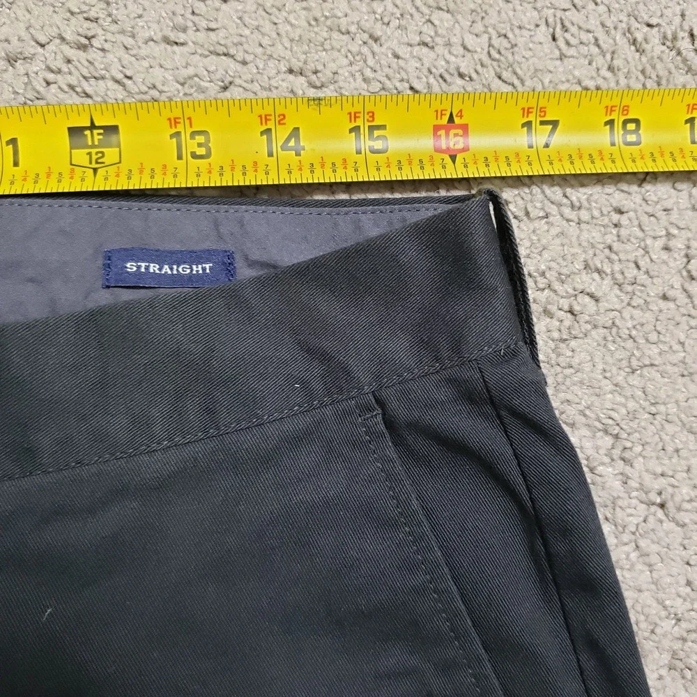 J Crew Mens Chino Pants 32X34 (FITS 33x33) Black Straight Leg Flat Front NEW